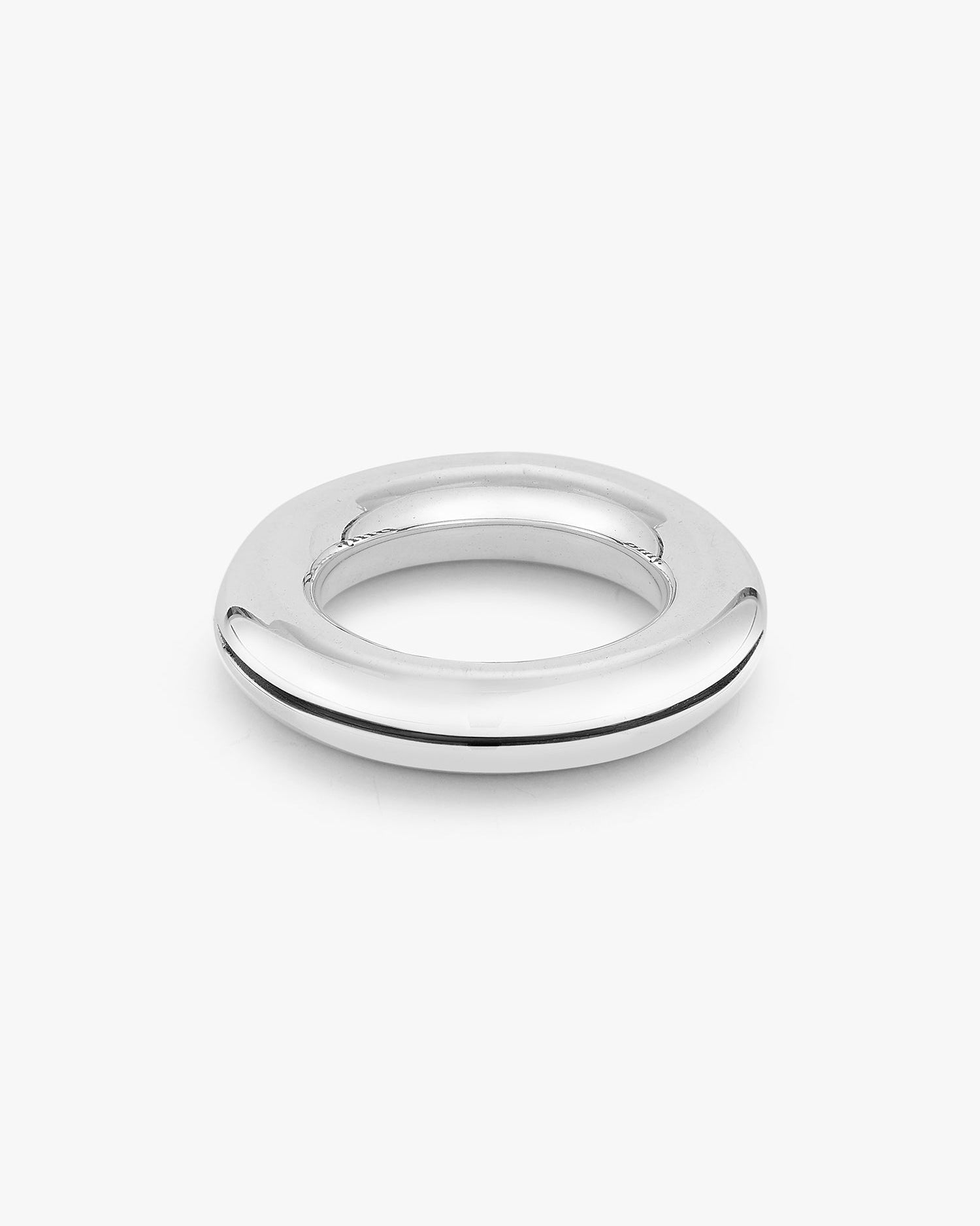 Notched Jumbo Carousel Ring in Silver - Billy