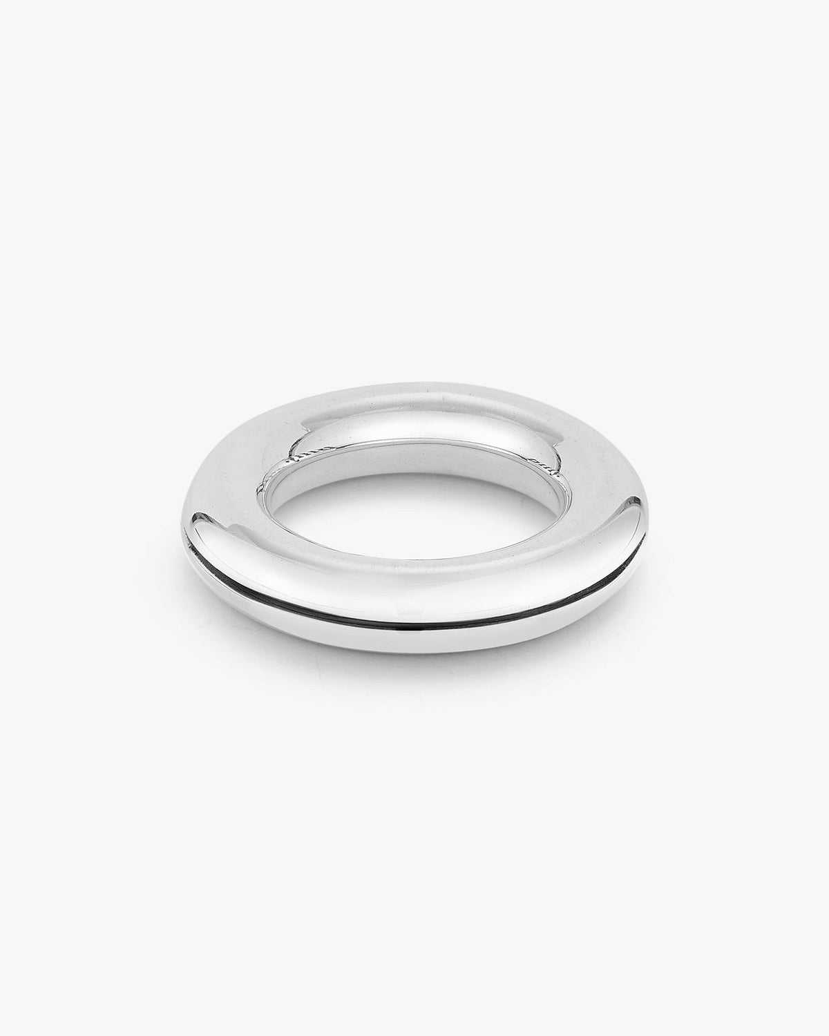 Notched Jumbo Carousel Ring in Silver - Billy