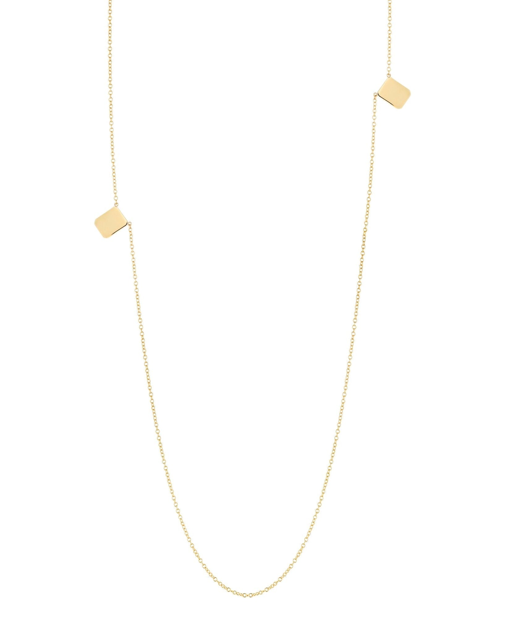 Small Custom Tag Necklace in Gold - Billy