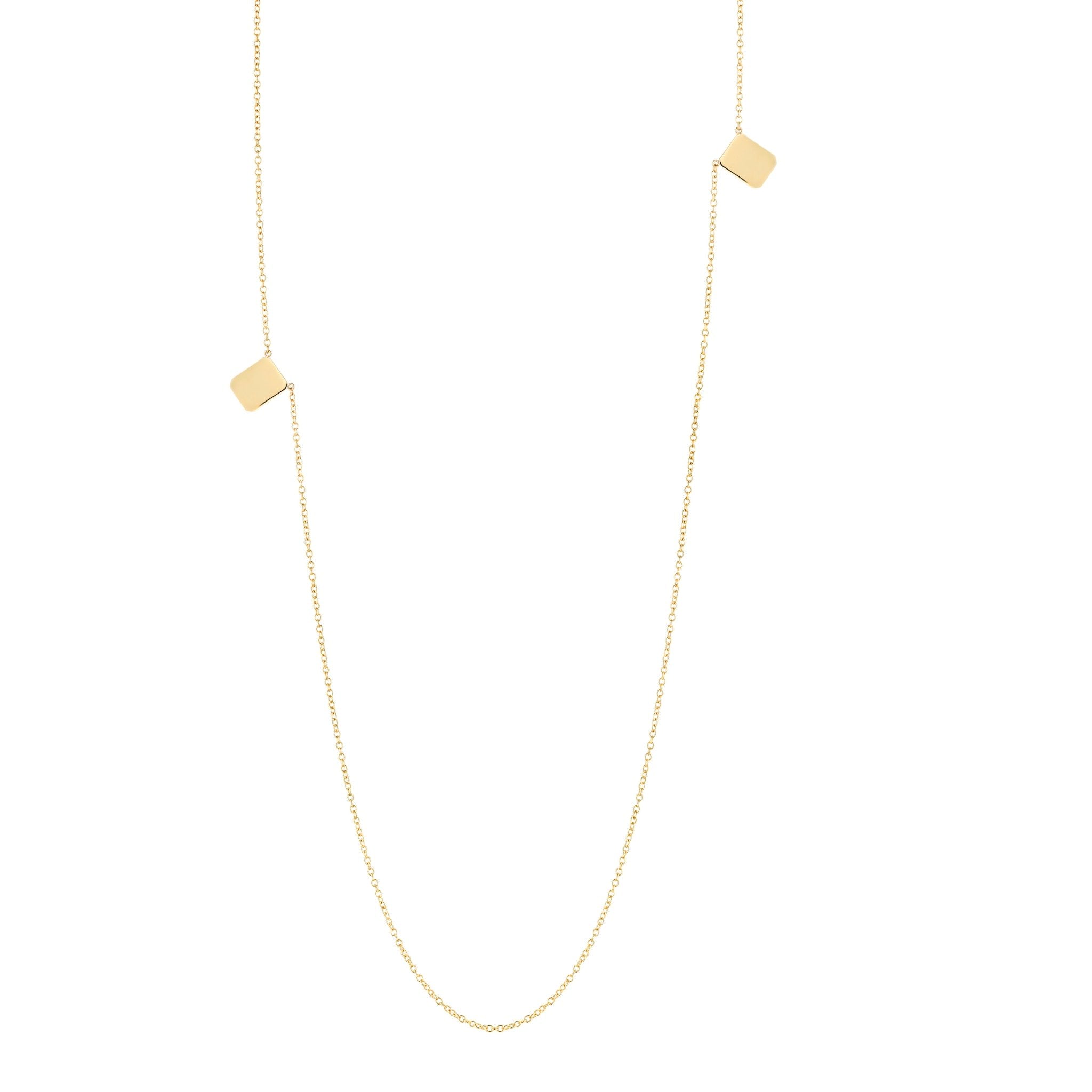 Small Custom Tag Necklace in Gold - Billy
