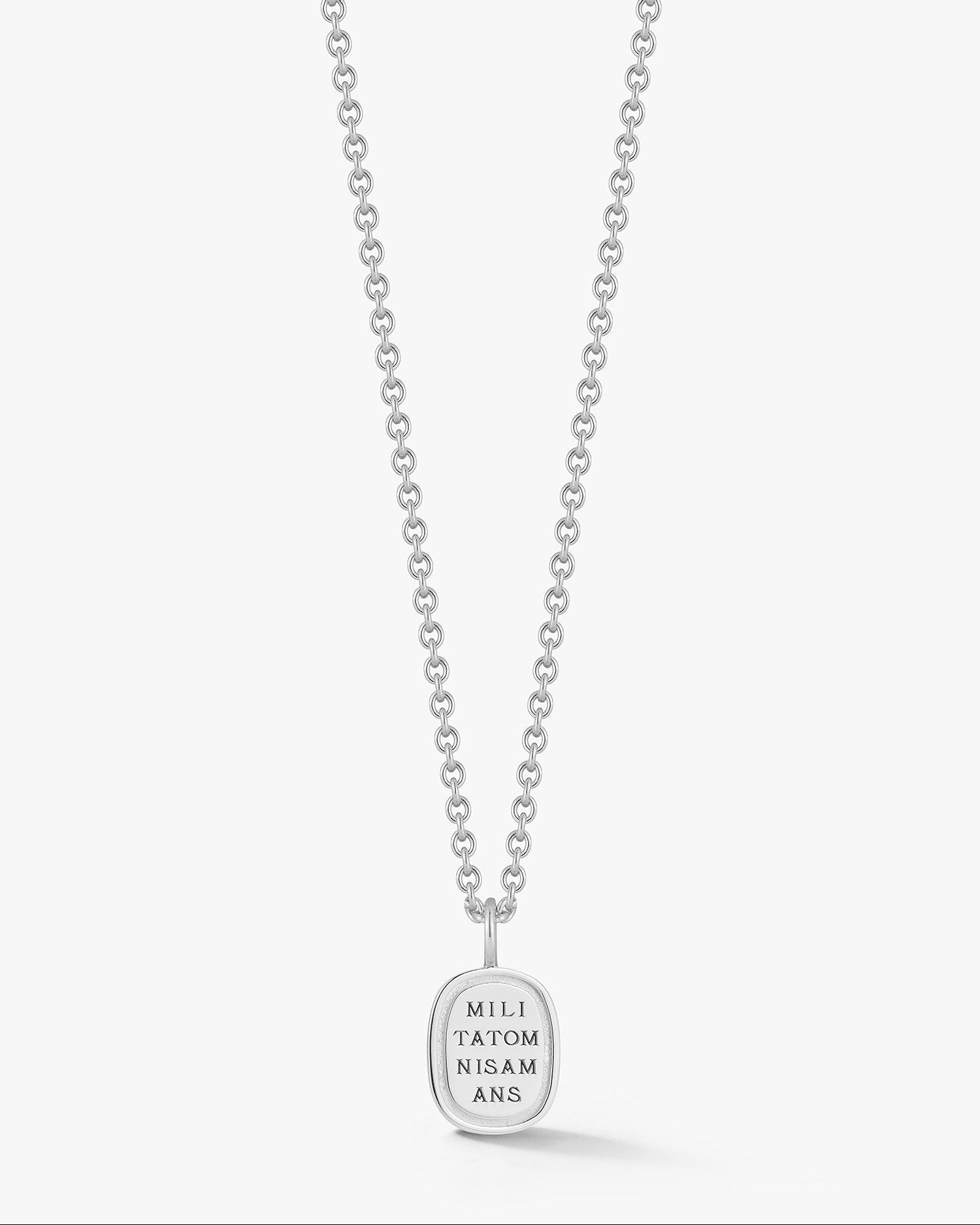 Small Love is War Pendant in Silver - Billy