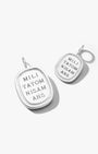 Small Love is War Pendant in Silver - Billy