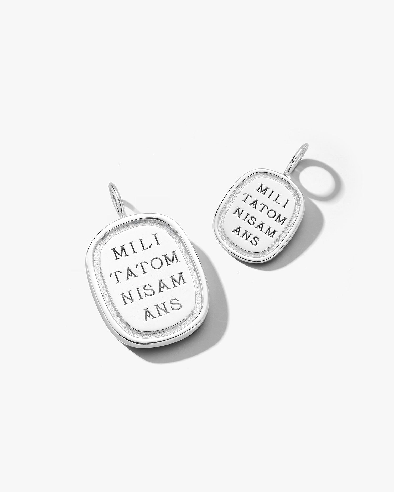 Small Love is War Pendant in Silver - Billy