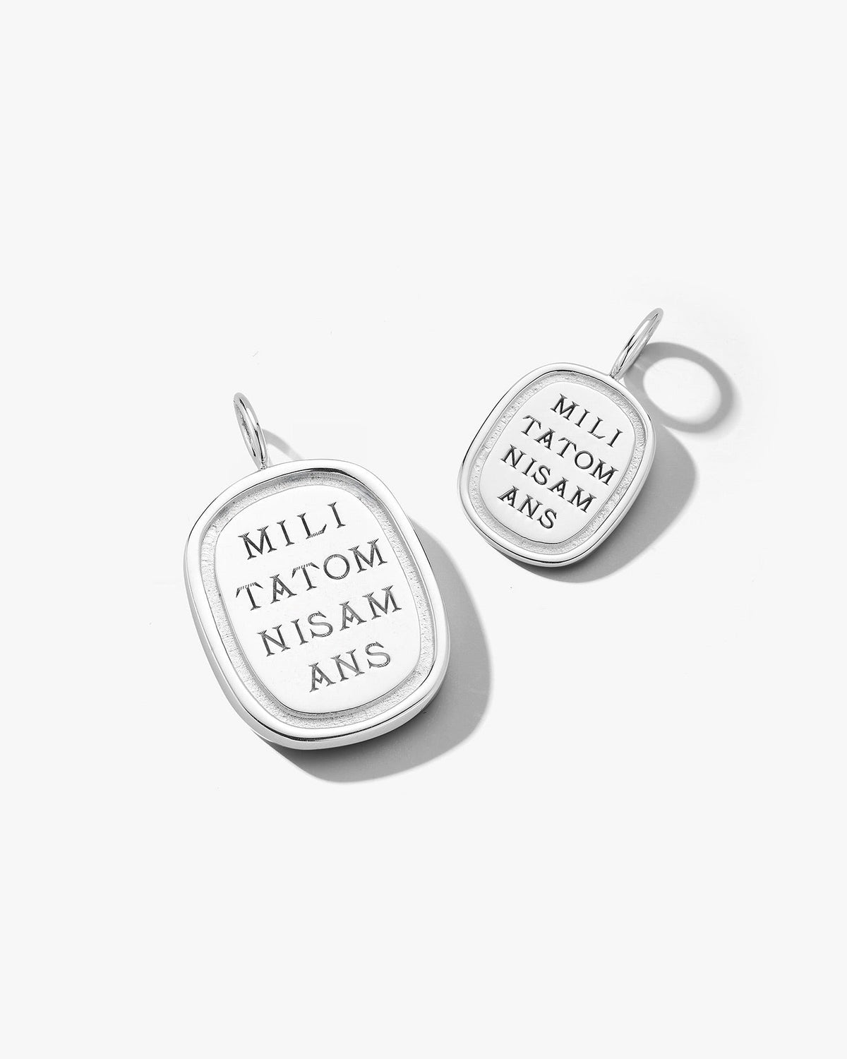 Small Love is War Pendant in Silver - Billy