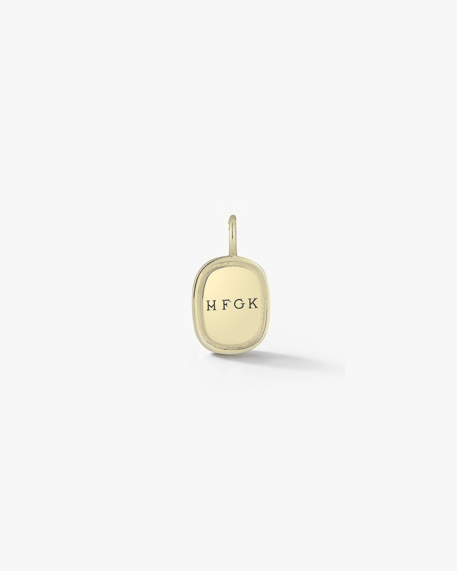 Small Oblong Pendant in Gold - Billy