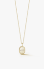Small Oblong Pendant in Gold - Billy