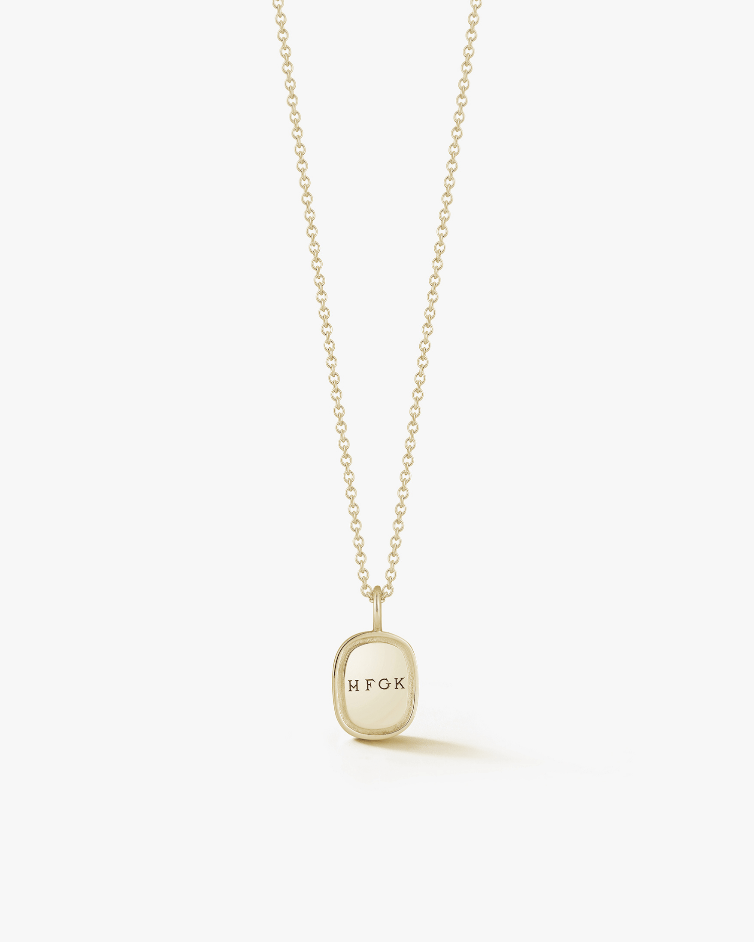Small Oblong Pendant in Gold - Billy