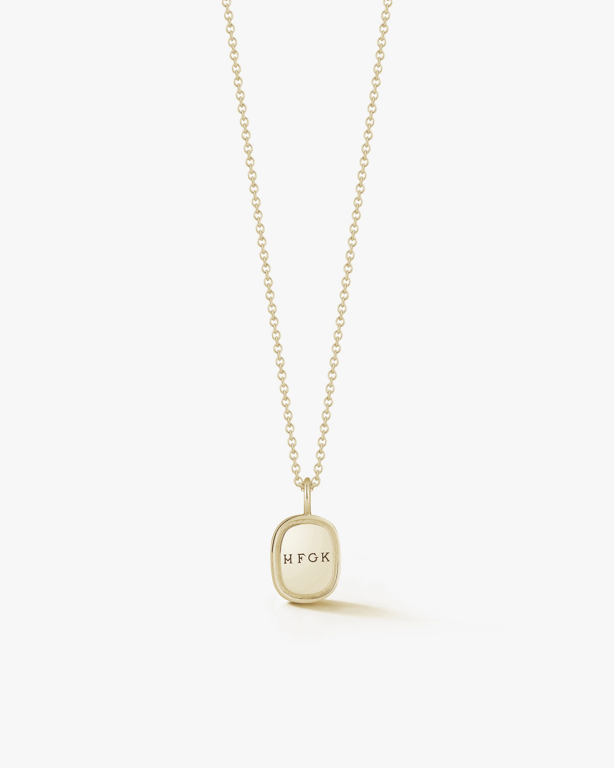 Small Oblong Pendant in Gold - Billy