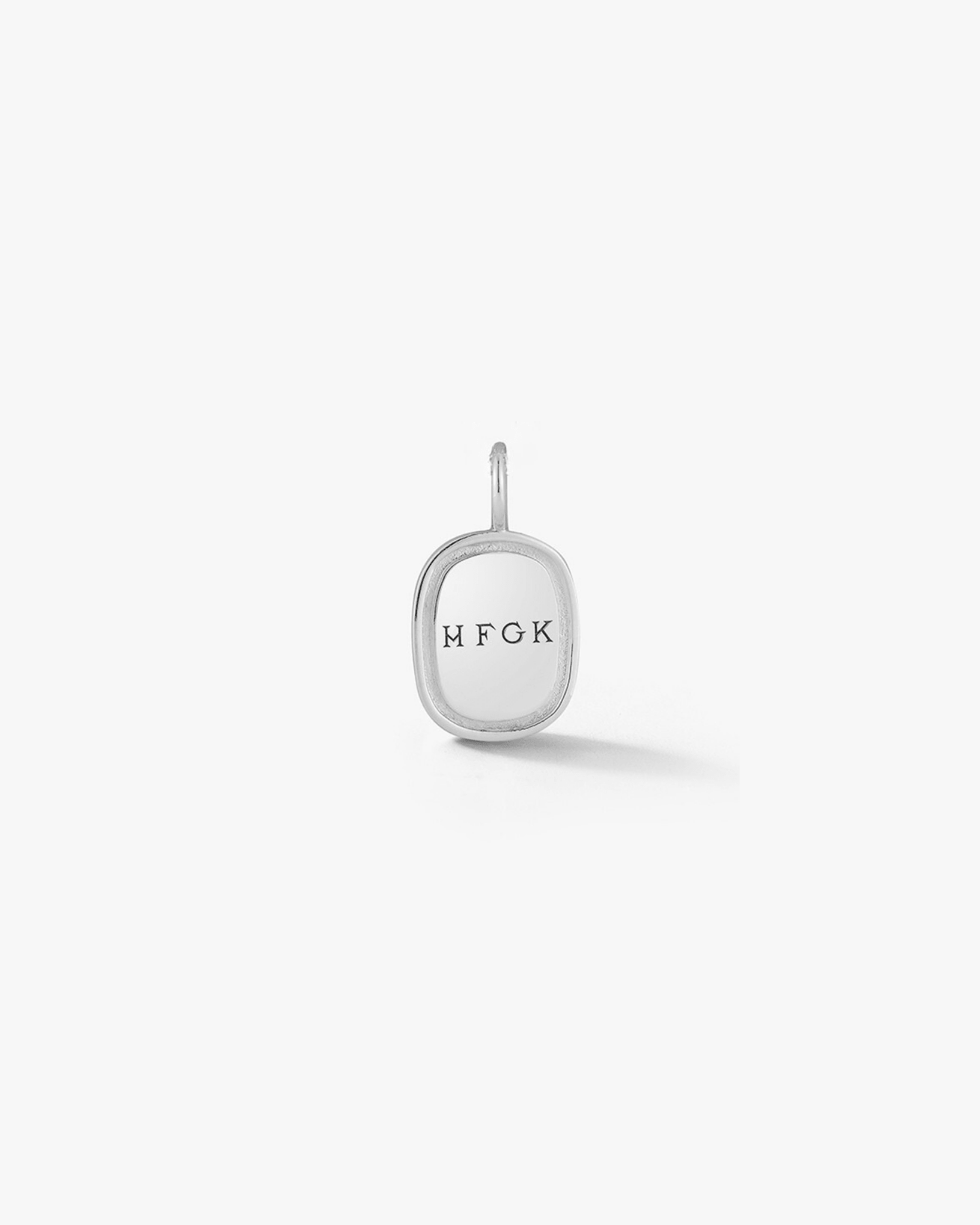 Small Oblong Pendant in Silver - Billy