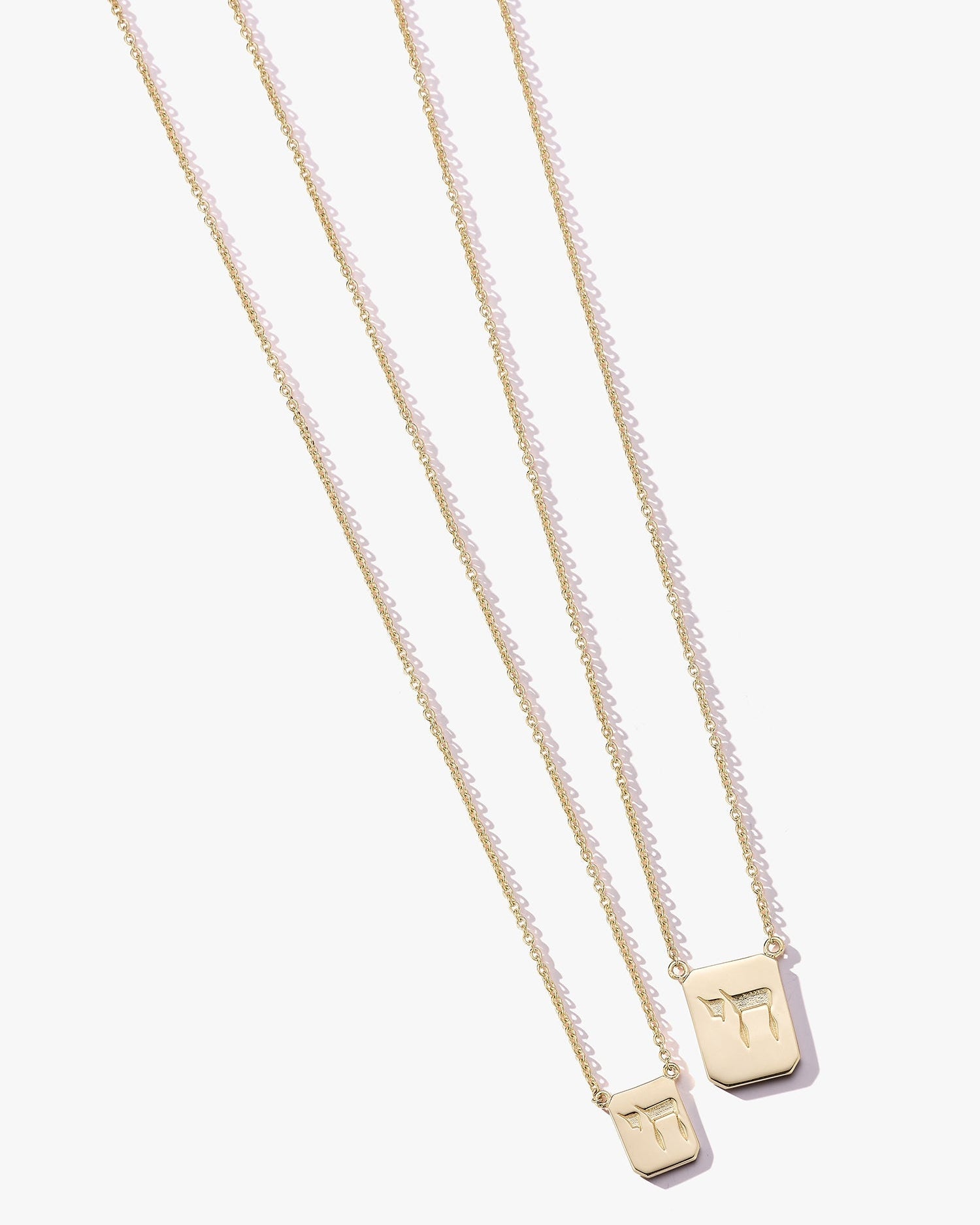 Star of David / Chai Tag Necklace in Gold - Billy