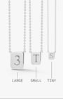 Tiny Custom Tag Necklace in Silver - Billy