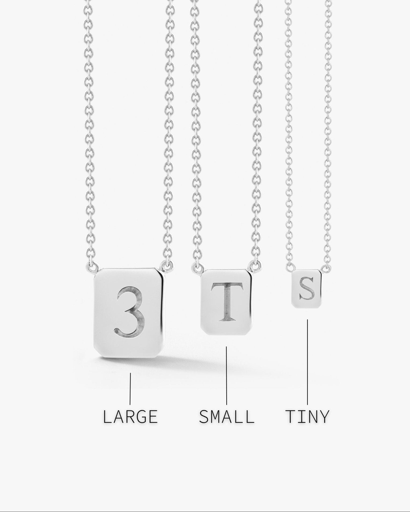 Tiny Custom Tag Necklace in Silver - Billy