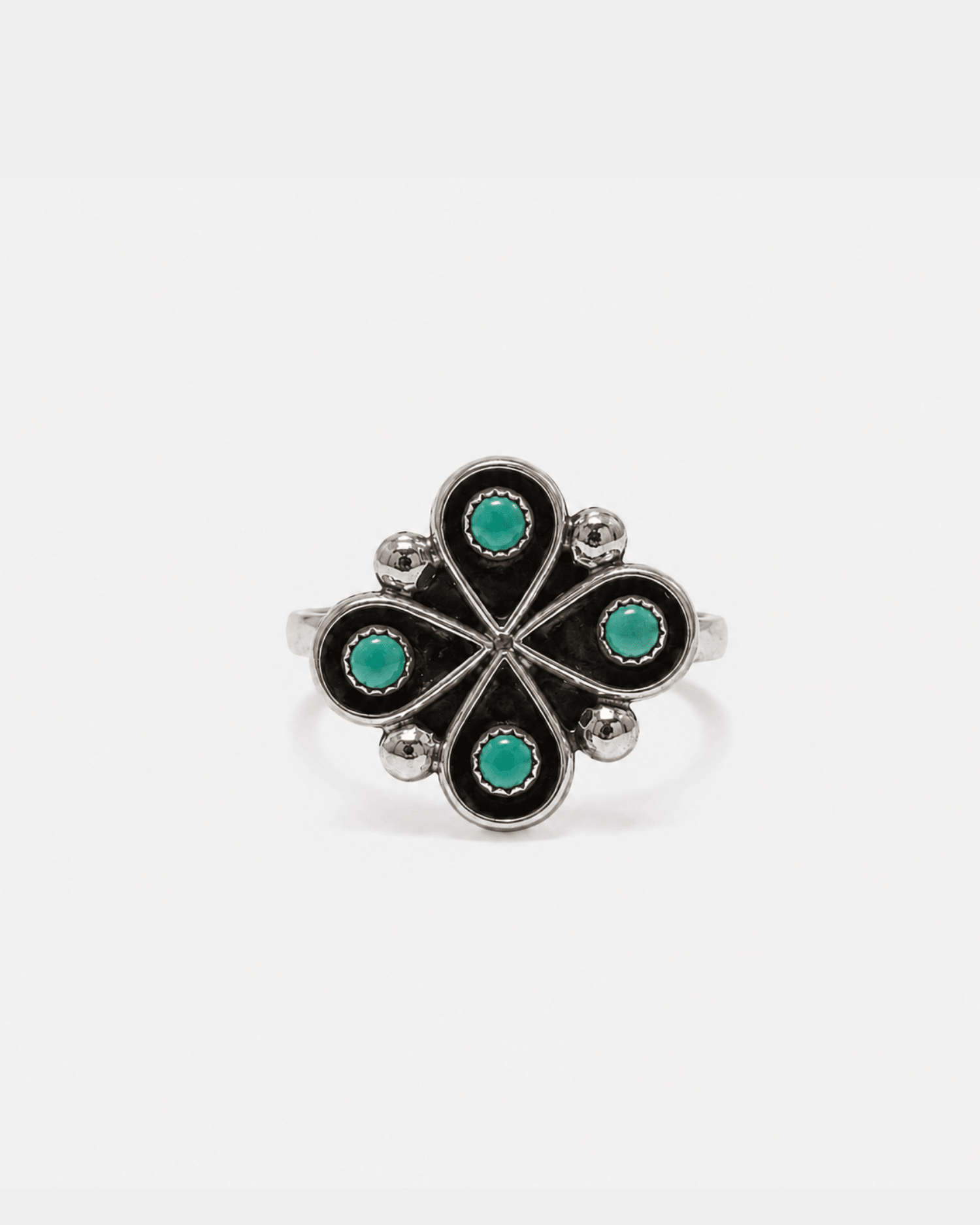 Vintage Turquoise Clover Ring - Billy