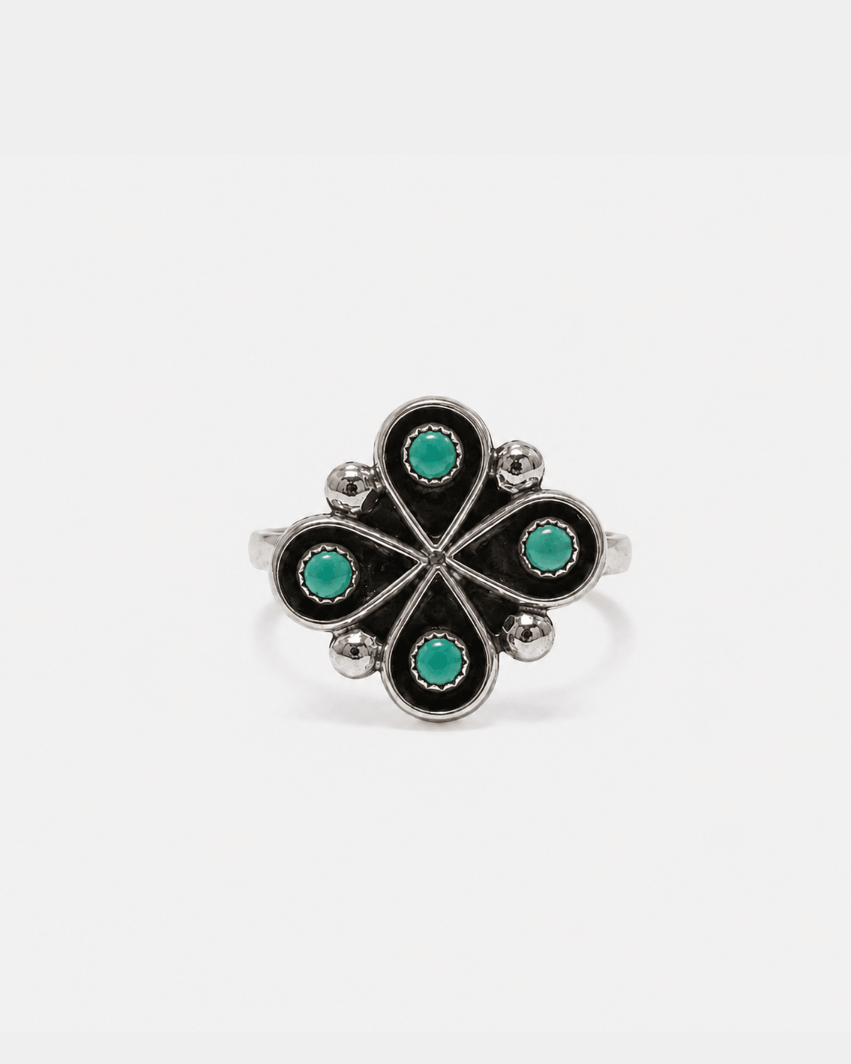 Vintage Turquoise Clover Ring - Billy