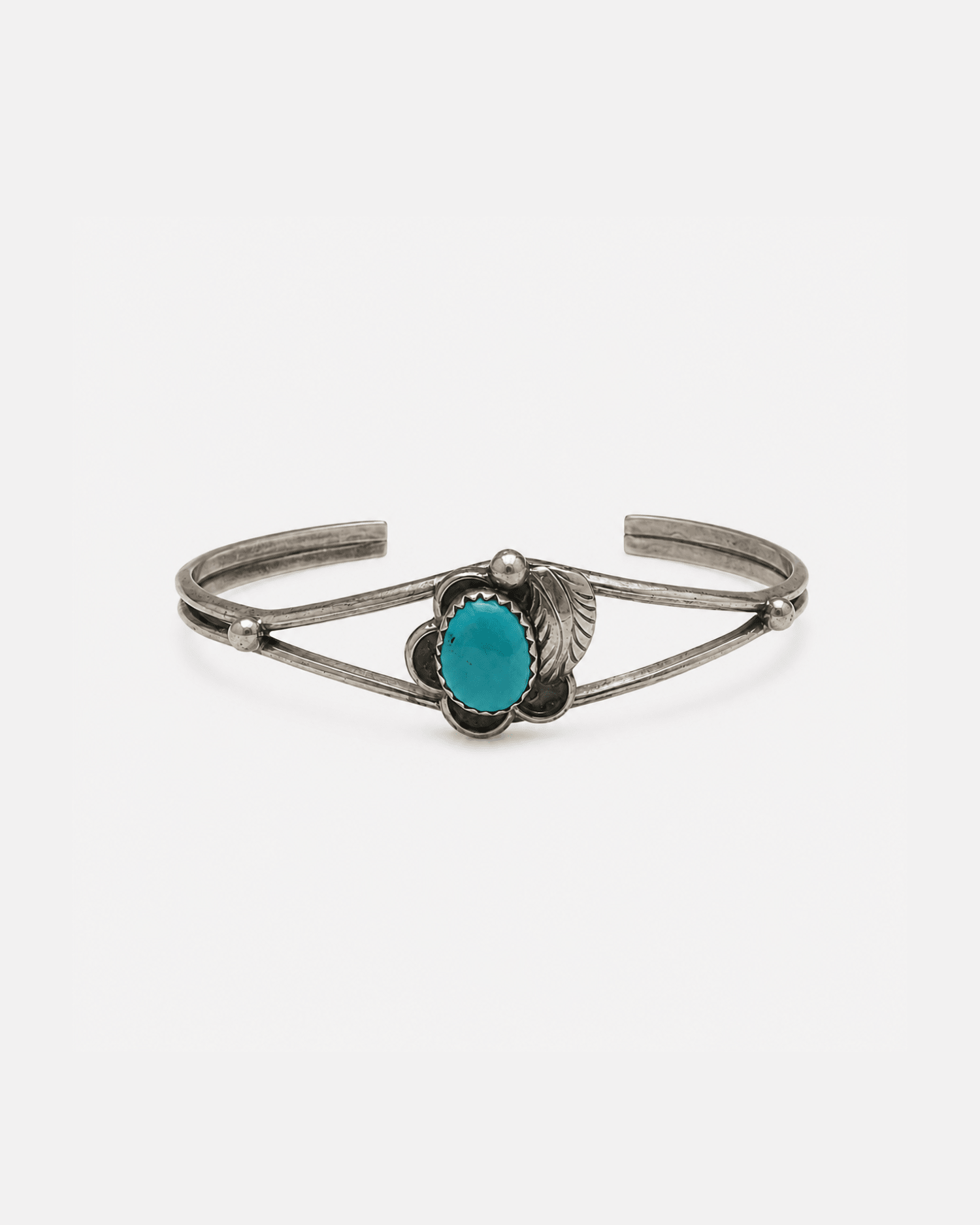 Vintage Turquoise Flower Cuff - Billy