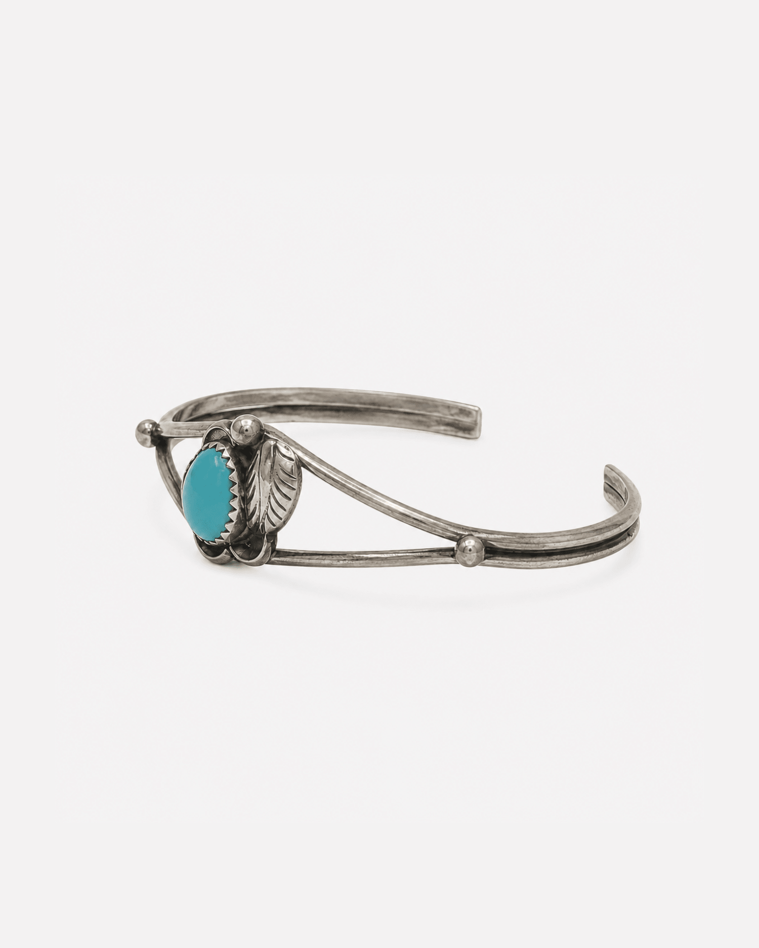 Vintage Turquoise Flower Cuff - Billy