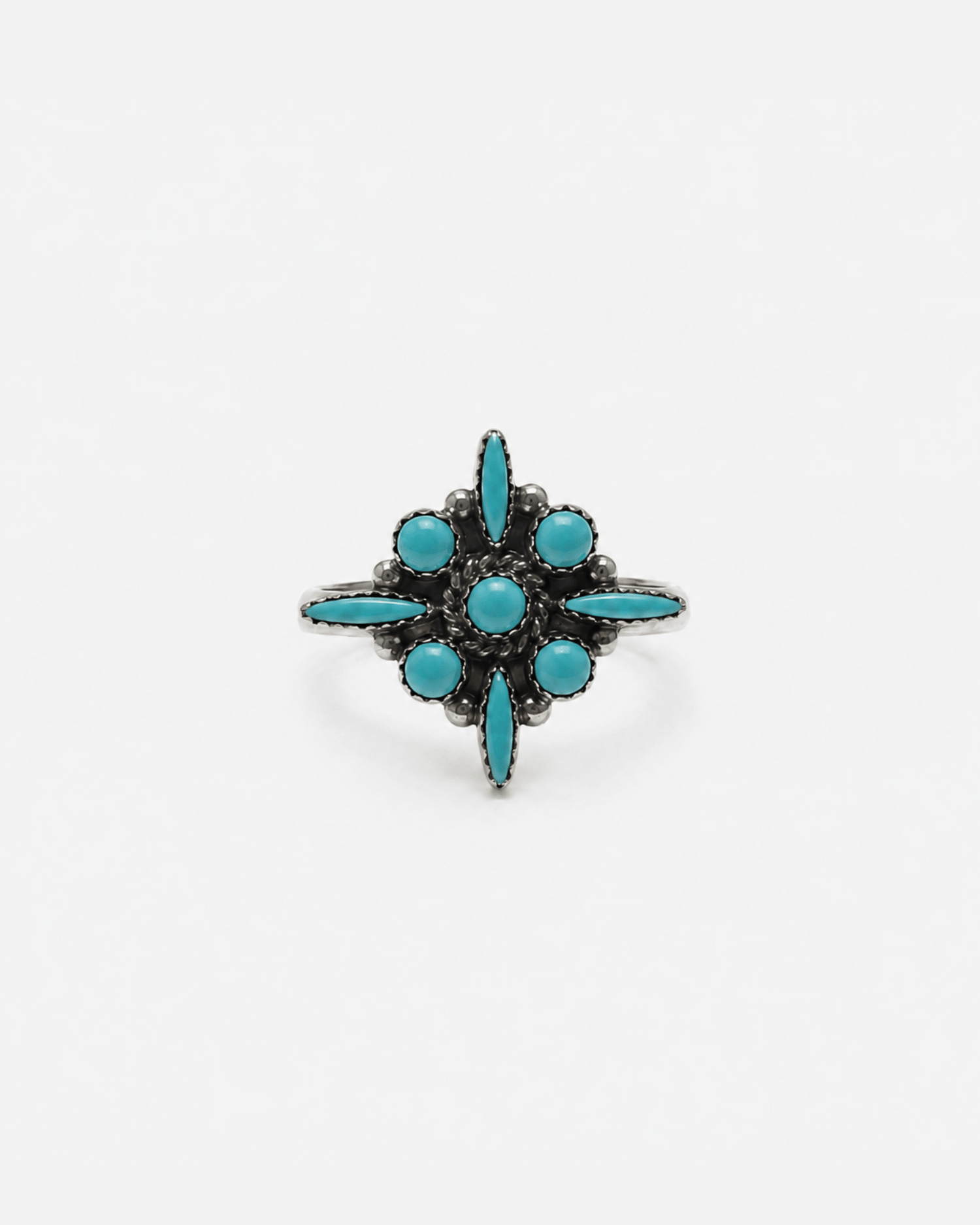 Vintage Turquoise Starburst Ring - Billy
