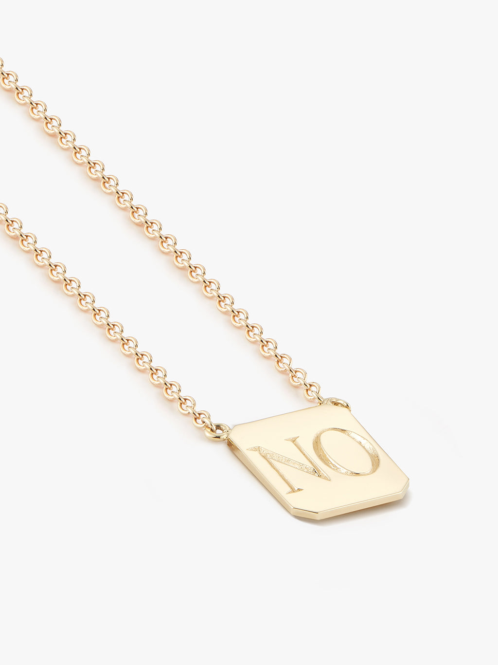 SI / NO Edition Gold Tag Necklace