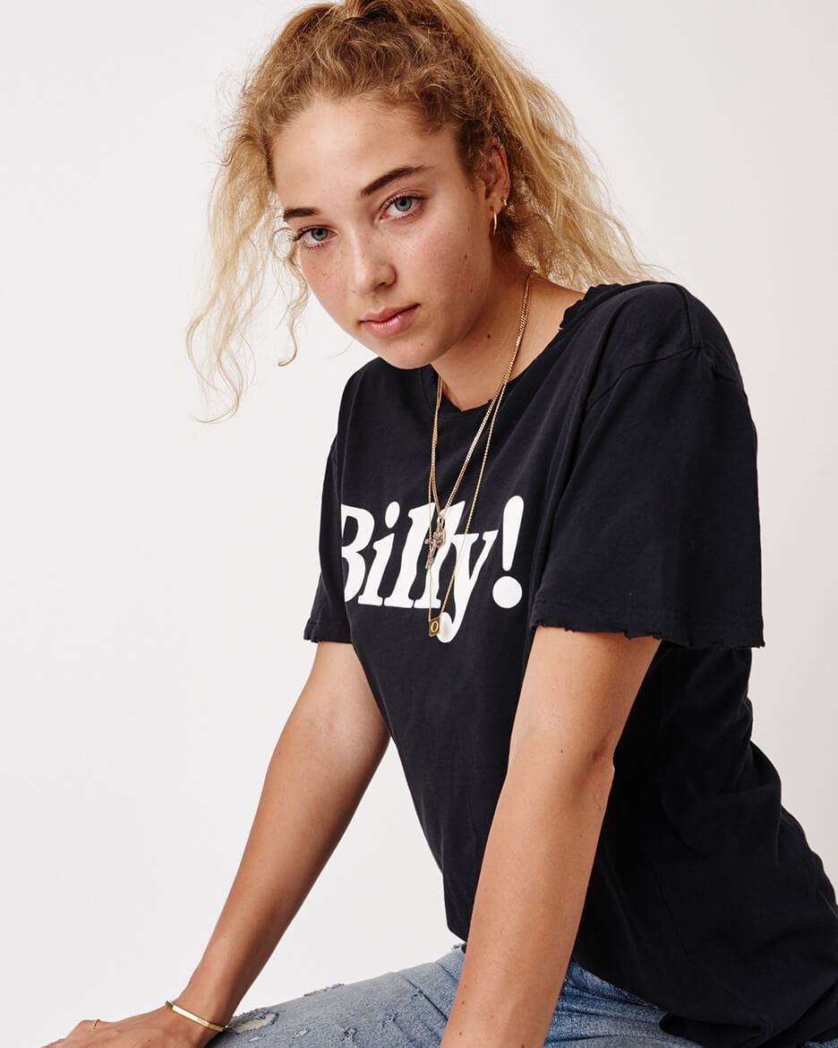 soft black cotton Billy! t-shirt short sleeved